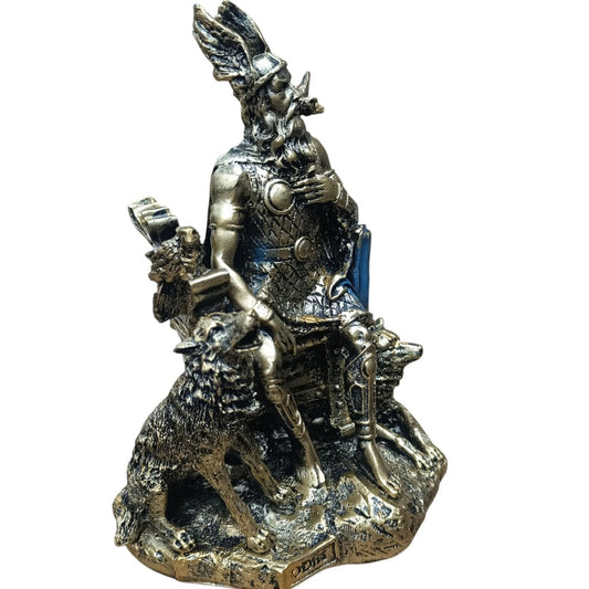 Figura Resina Dios Odin 26 Cms Aproximado