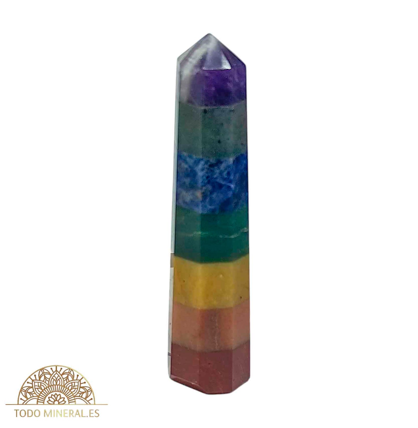 Obelisco Mineral 7 Chakras 10 Cms Aprox 0,080 Gramos Aprox OBELISCO MINERAL