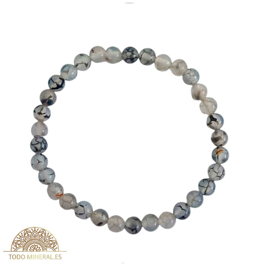 Pulsera Piedra Natural Piedra Agata Araña 6 mm - TODOMINERAL