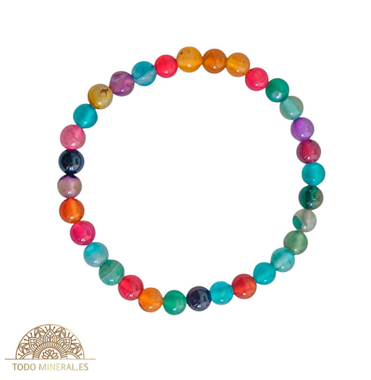 Pulsera Piedra Natural Ágata Colores 6 mm - TODOMINERAL