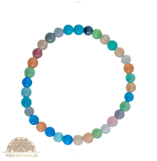 Pulsera Piedra Natural Piedra Ojo De Gato 6 mm - TODOMINERAL