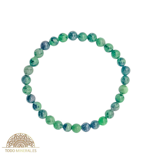 Pulsera Piedra Natural Fucsita Con Rubí 6 mm - TODOMINERAL