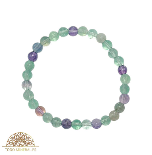 Pulsera Piedra Natural Fluorita 6 mm - TODOMINERAL