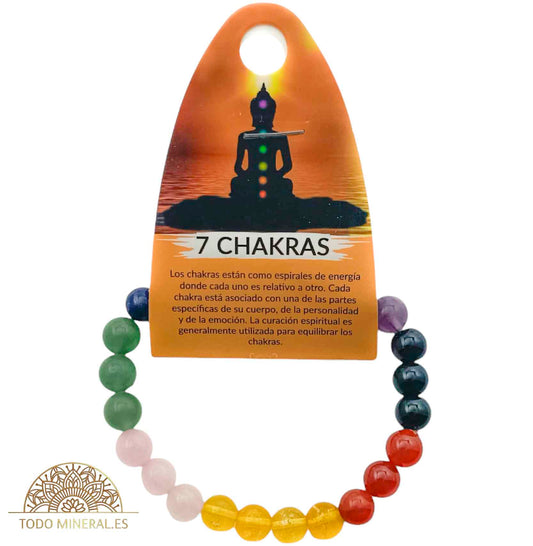 Pulsera Combinada 7 Chakras 8 mm - TODOMINERAL