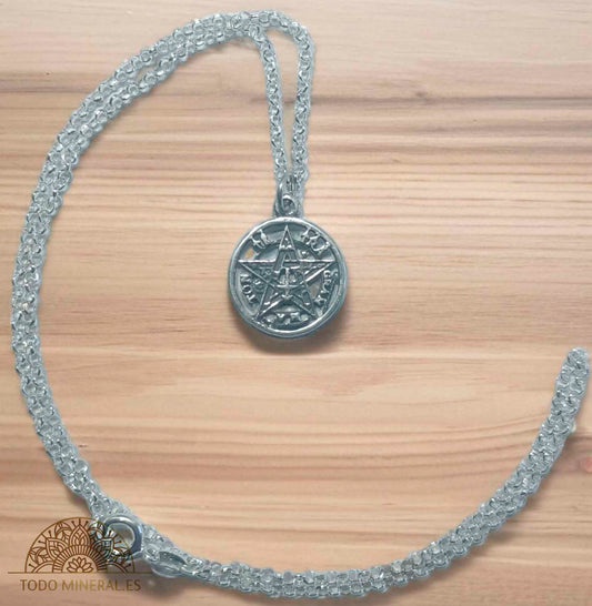 Colgante Tetragramaton Con Cadena Plata 925 TODOMINERAL