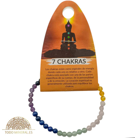 Pulsera Combinada 7 Chakras 4 mm - TODOMINERAL