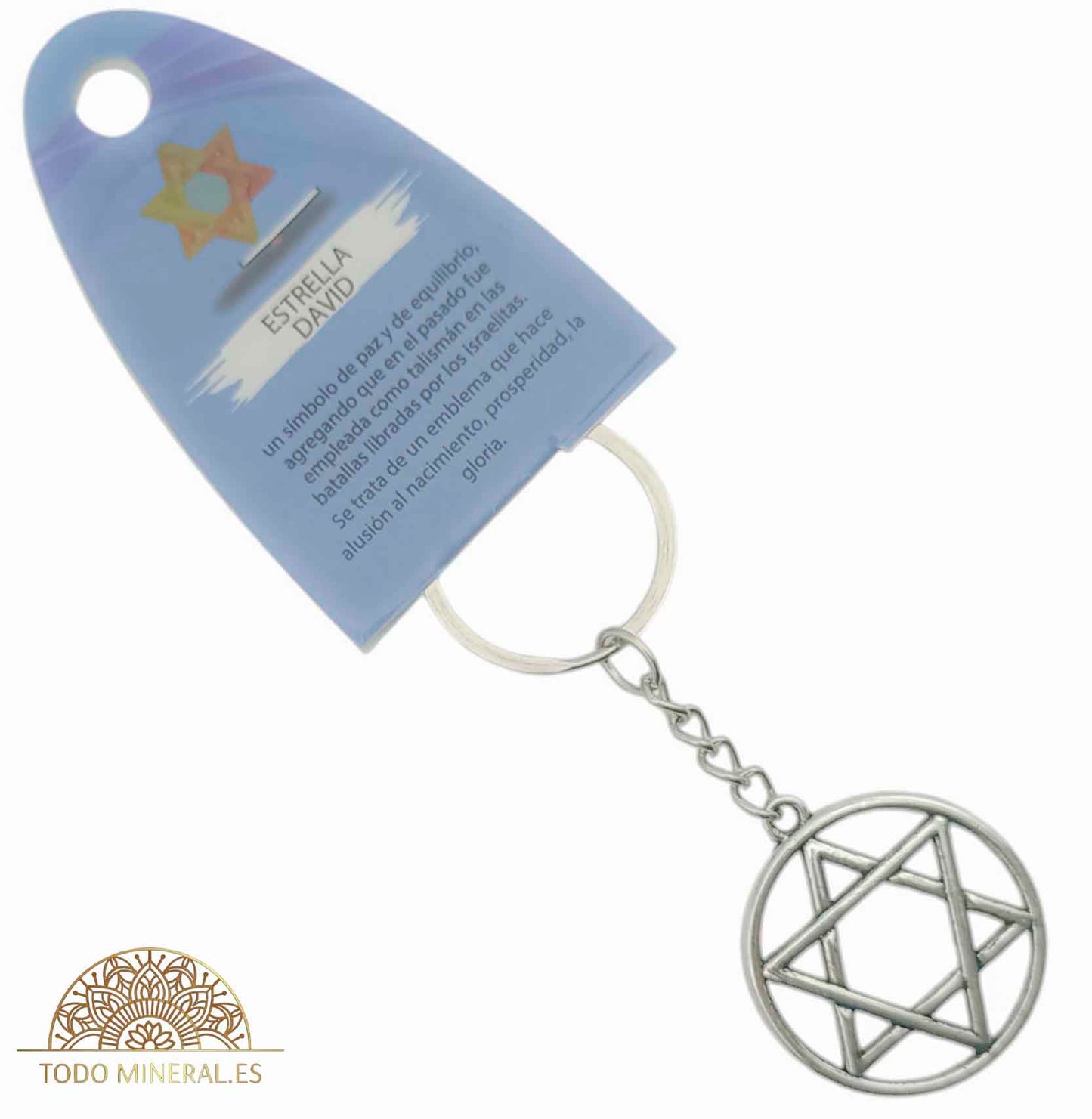 Llavero Metal Estrella De David - TODOMINERAL