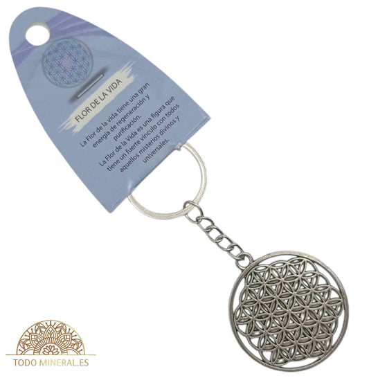 Llavero Metal Flor De La Vida - TODOMINERAL