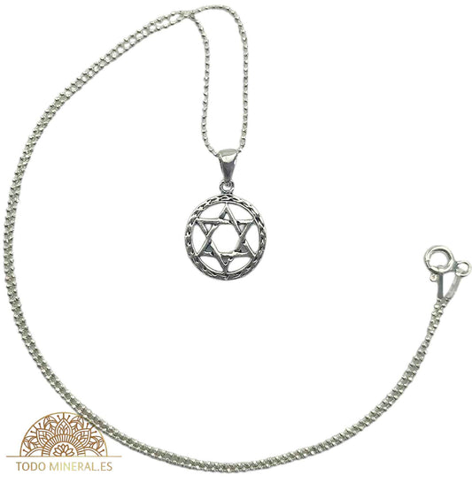 Colgante Estrella De David Con Cadena Plata 925 TODOMINERAL