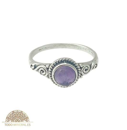 Anillo Plata 925 Piedra Amatista Talla 18 - TODOMINERAL