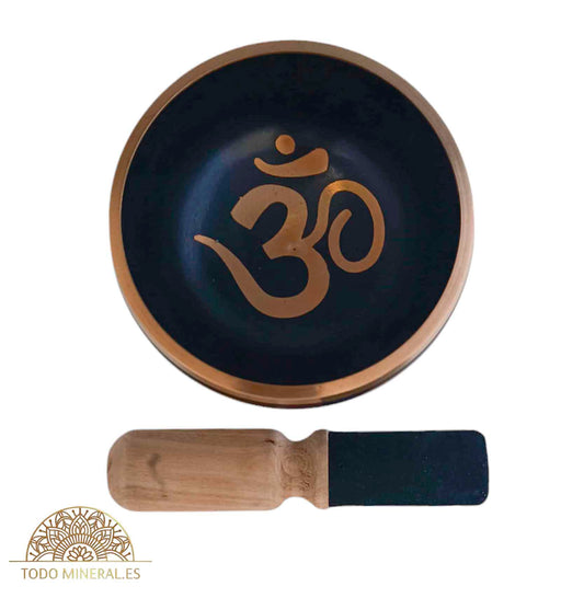 Cuenco Tibetano 7 Chakras Grabado Om 11 Cms (Incluye Mazo) - TODOMINERAL