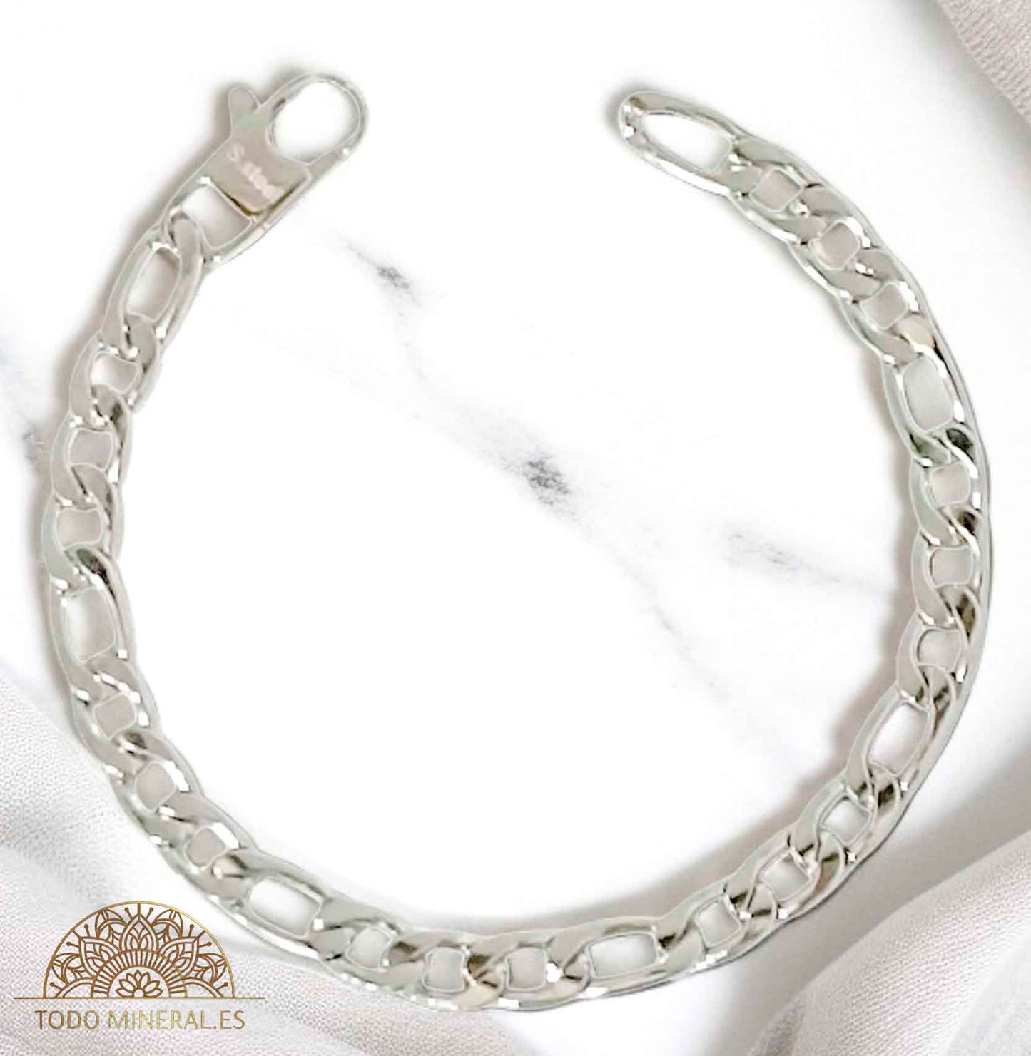 Pulsera Acero Eslabones 7 mm Y 22 Cms Aprox PULSERA ACERO