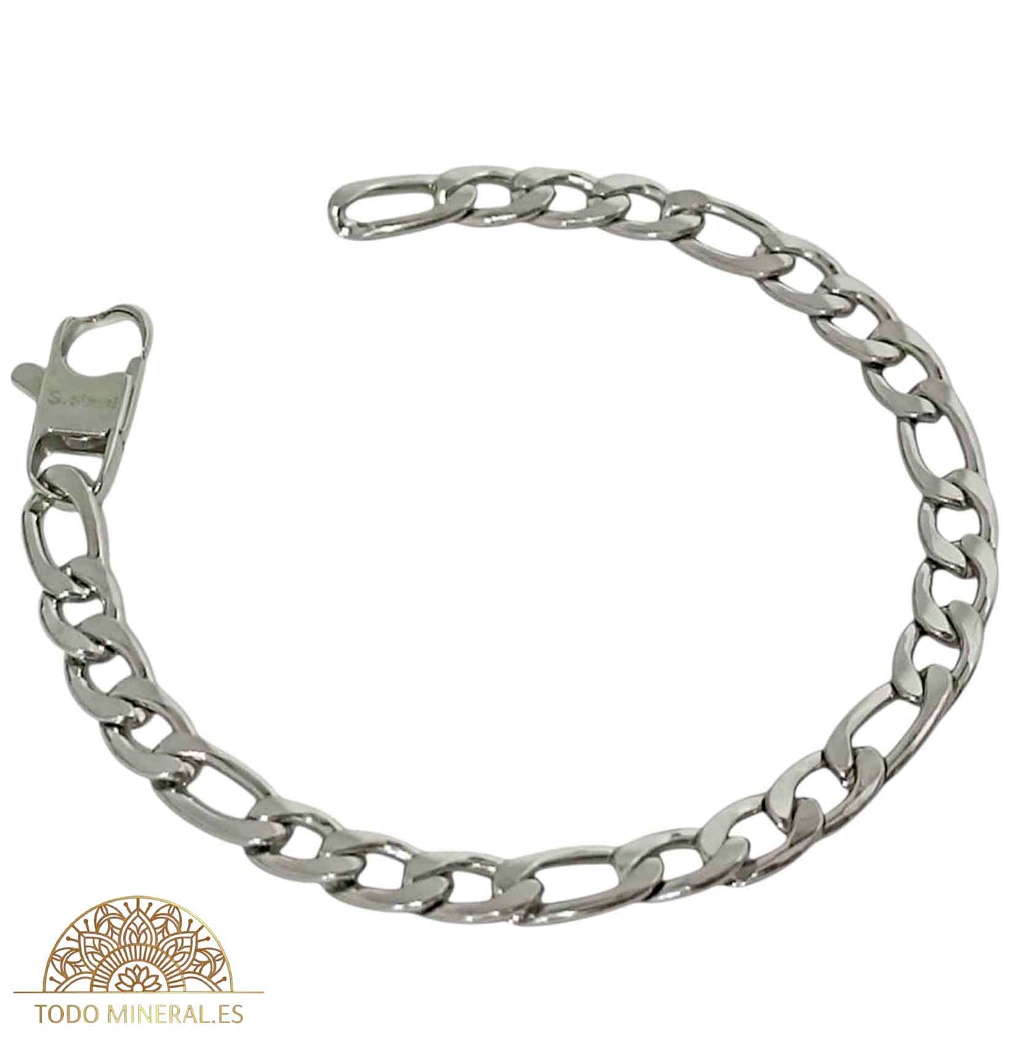 Pulsera Acero Eslabones 7 mm Y 22 Cms Aprox