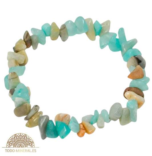 Pulsera Elástica Chip Piedra Amazonita - TODOMINERAL
