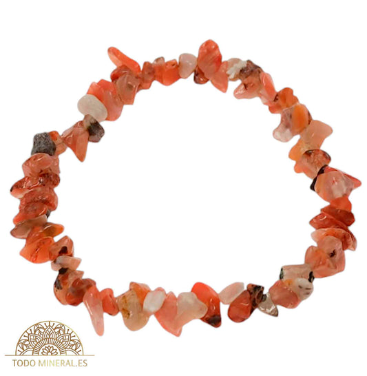 Pulsera Elástica Chip Piedra Carneola - TODOMINERAL