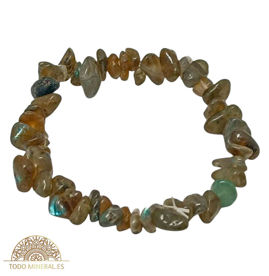 Pulsera Elástica Chip Piedra Labradorita - TODOMINERAL