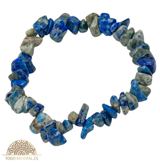 Pulsera Elástica Chip Piedra Lapislázuli - TODOMINERAL