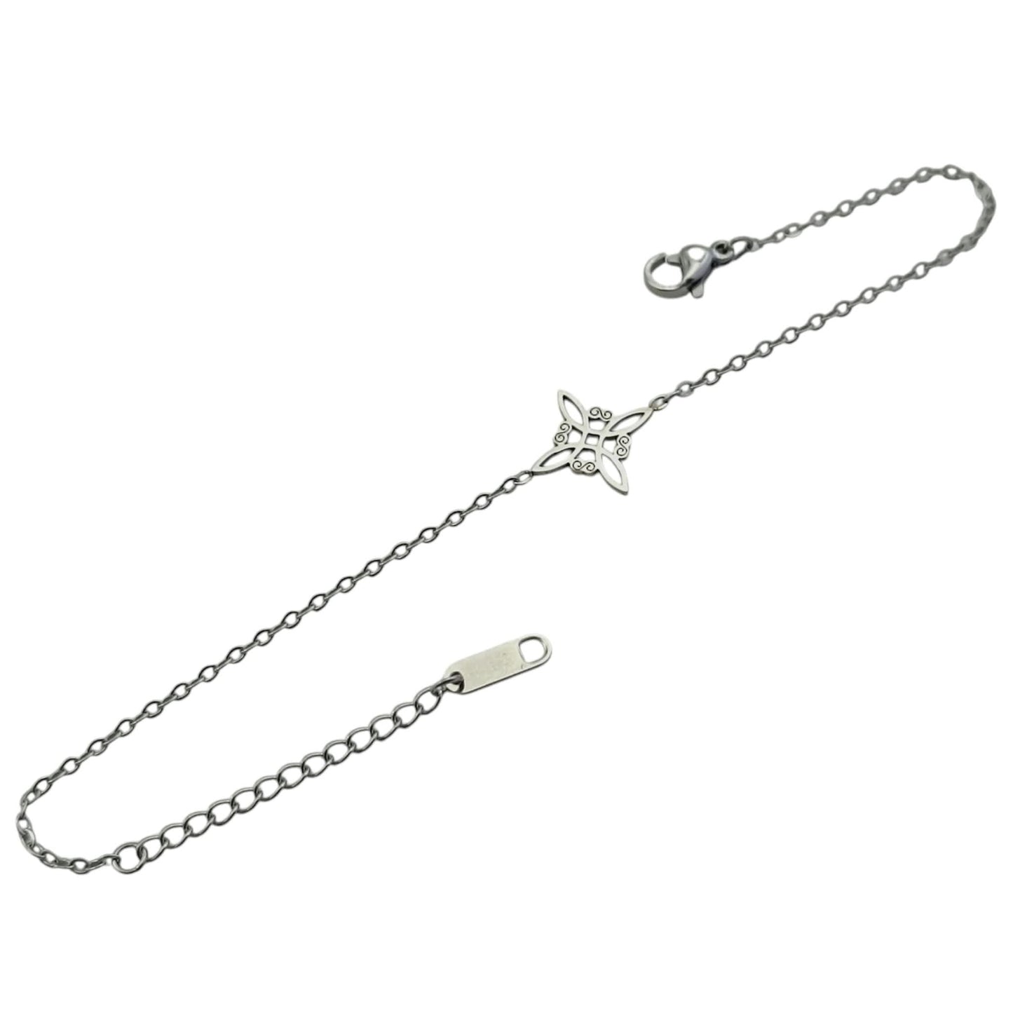 Pulsera Acero Proteccion Nudo De Bruja 18 Cms Aprox PULSERA ACERO
