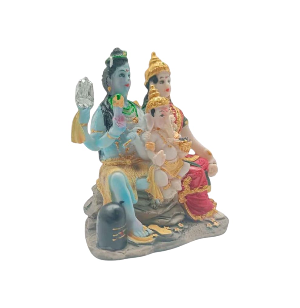 Figura En Resina Familia Ganesh 9 Cms Apox