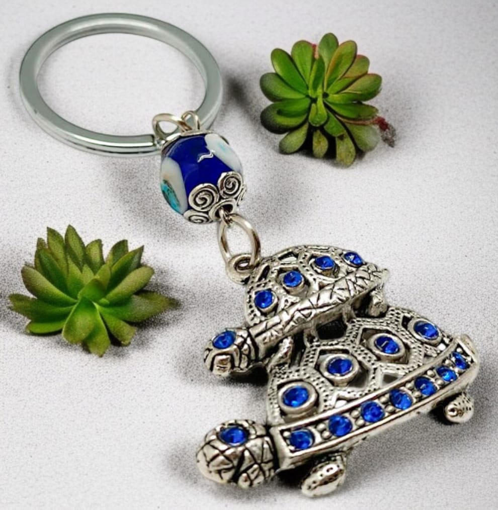 Llavero Metal Ojo Turco Tortuga TODOMINERAL