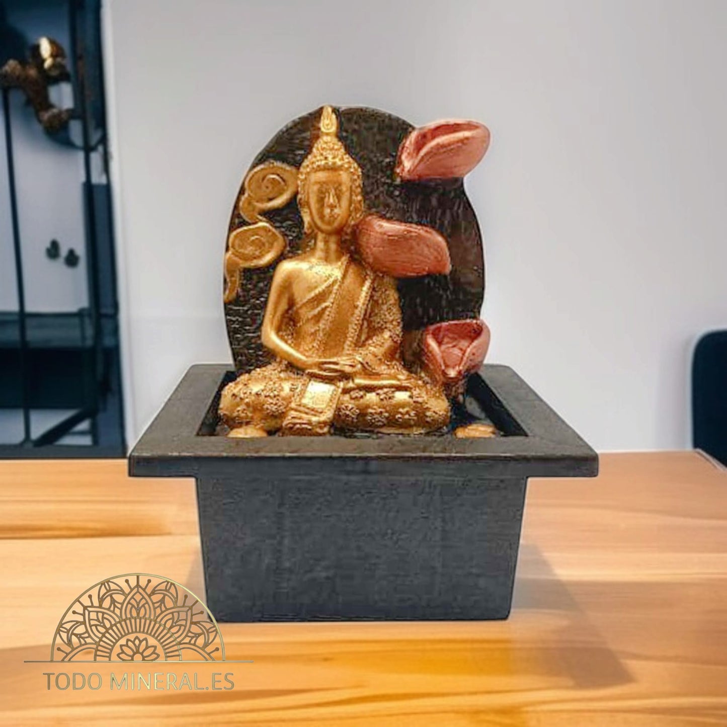 Figura Resina Buda Fuente De Agua 15x19 cm TODOMINERAL