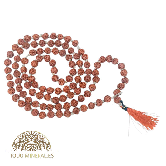 Japa Mala 108 Cuentas 8 mm Rudraksha TODOMINERAL