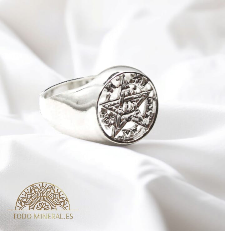 Anillo Sello Plata 925 Tetragramaton Talla 25 TODOMINERAL