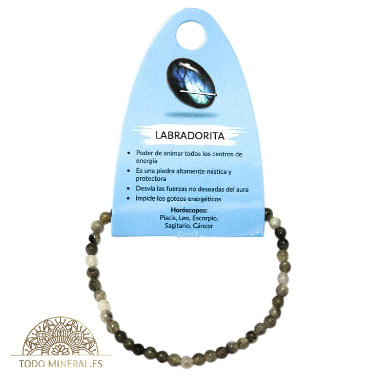 Pulsera Elástica Piedra Labradorita 4 MM PULSERAS MINERALES
