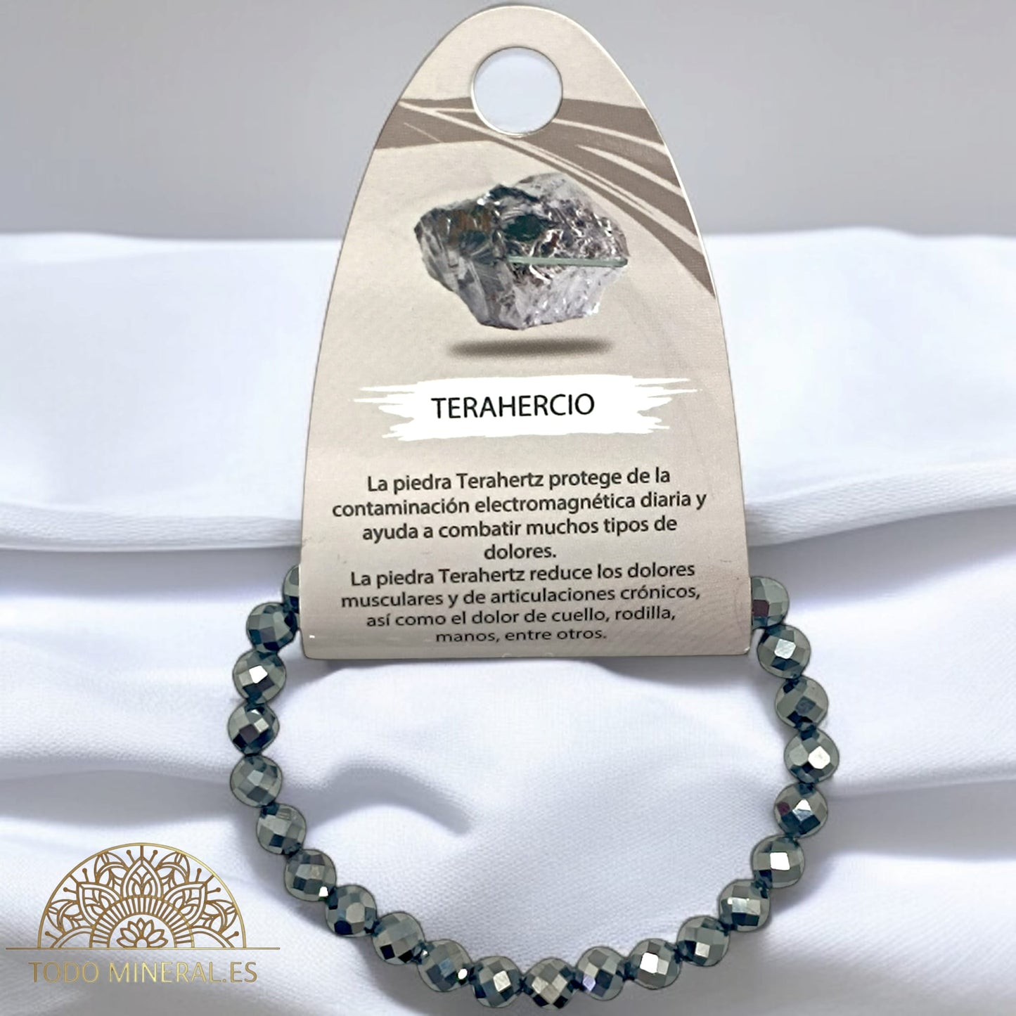 Pulsera Facetada 6 mm Piedra Natural Terahercio TODOMINERAL