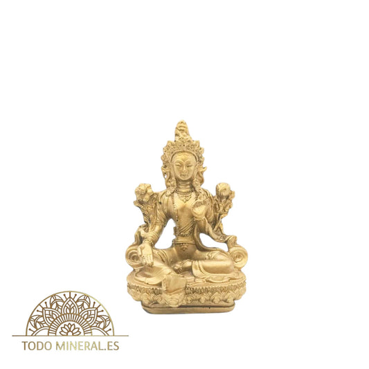 Figura Resina Tara Dorada 12x8 Cms Aproximado FENG SHUI