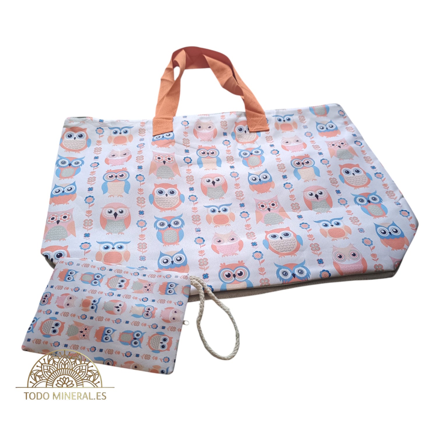 Bolsa Playa Buho Hogar 55x40 Cms Aporx Incluye Modedero A juego TODOMINERAL