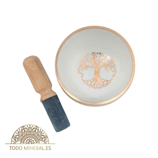 Cuenco Tibetano Grabado Arbol De La Vida 11 Cms (Incluye Mazo) TODOMINERAL