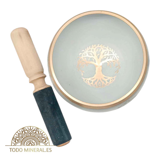 Cuenco Tibetano Grabado Arbol De La Vida 12,5 Cms (Incluye Mazo) TODOMINERAL