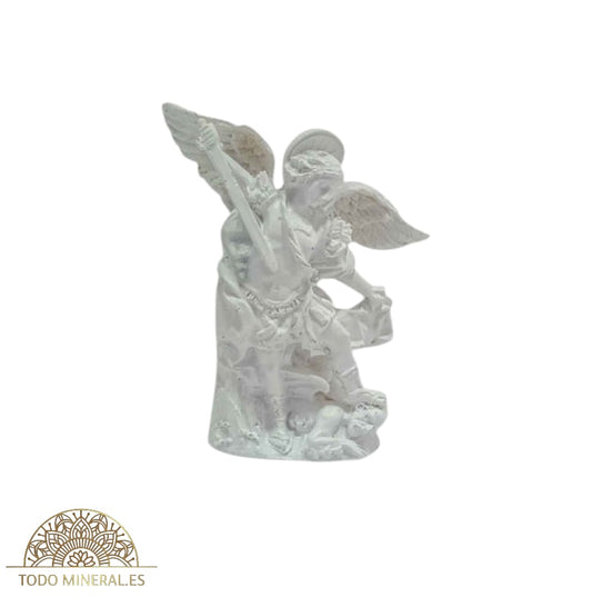Figura Arcángel San Miguel Blanco En Resina 12 Cms 600102921 TODOMINERAL