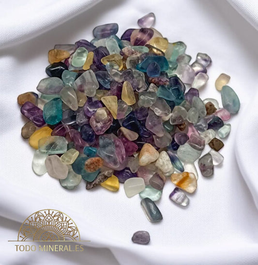 100 Gramos Chips Piedra Natural Fluorita 2-5 mm 111401053-25 TODOMINERAL