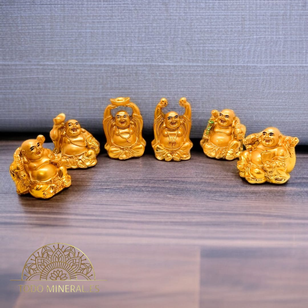 Figuras Juego 6 Bud Feliz En Resina 5 a 6 Cms 600102149 TODOMINERAL