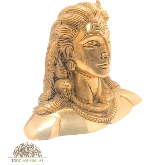 Figura Cabezad< e Shiva y Adiyogi Latón 950 gramos TODOMINERAL