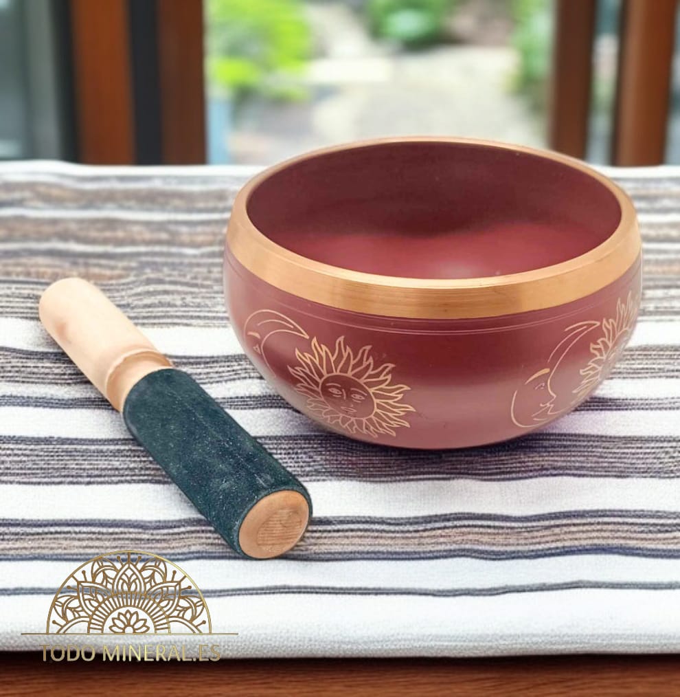 Cuenco Tibetano Sol Y Luna 14 Cms (Incluye Mazo) TODOMINERAL