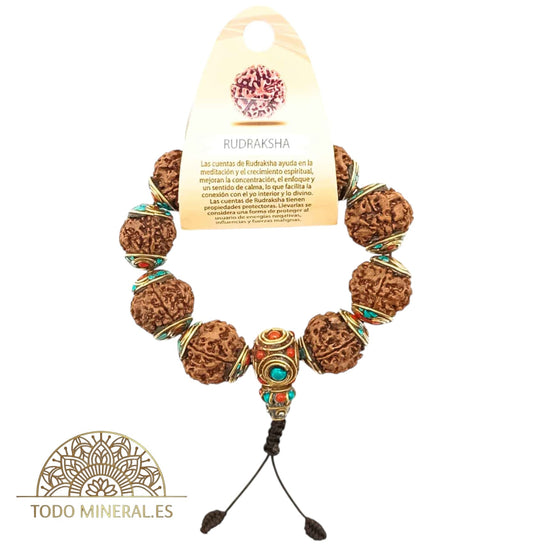 Pulsera Tibetana Rudraksha 16 mm TODOMINERAL