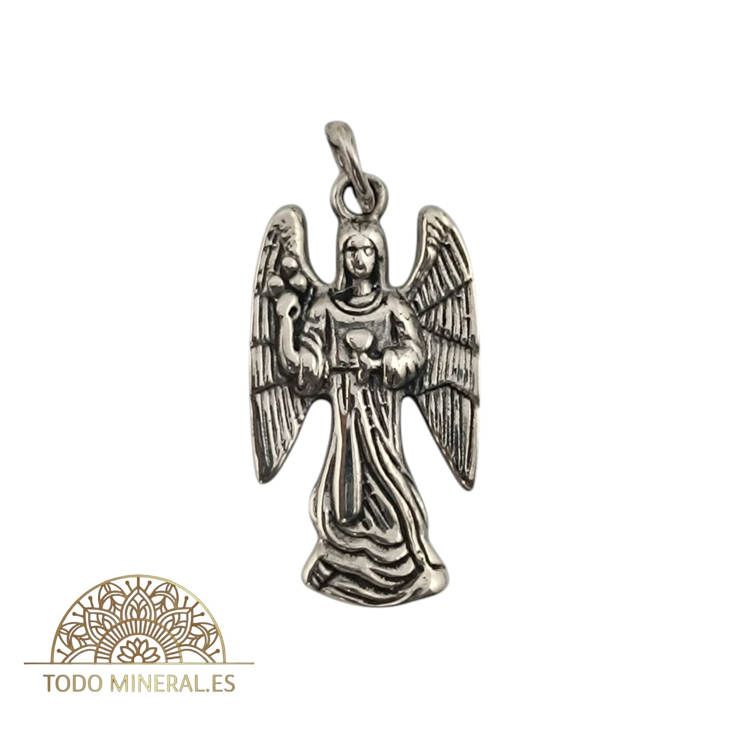 Colgante De Plata 925 Arcángel Zadquiel 20 mm 55452-07 TODOMINERAL