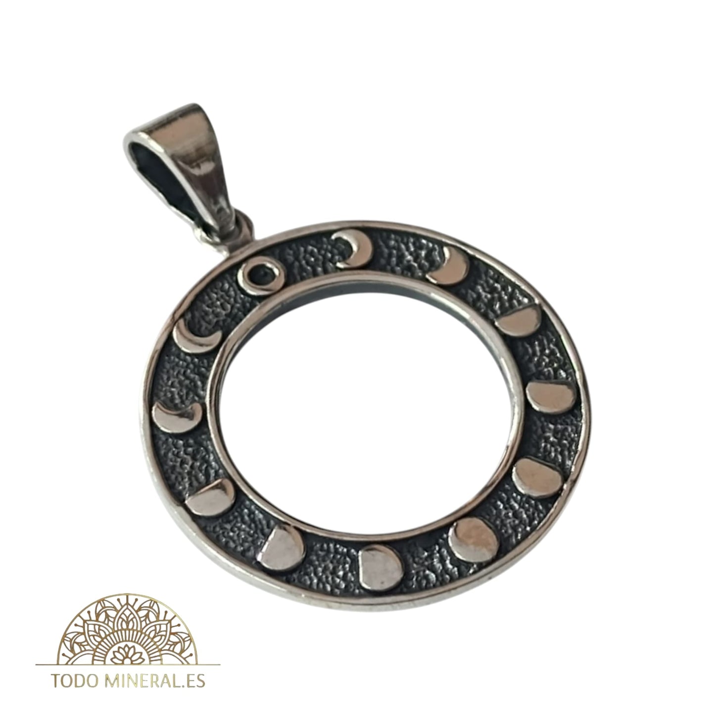 Colgante De Plata 925 Fases Lunares 27 mm 50404 TODOMINERAL