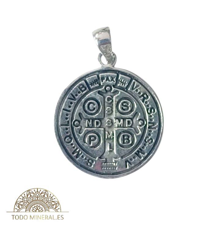 Colgante De Plata 925 Medalla San Miguel Protector 24 mm 55960 TODOMINERAL