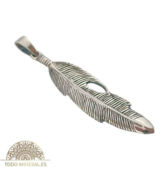 Colgante De Plata 925 Pluma 45 mm 50391 TODOMINERAL