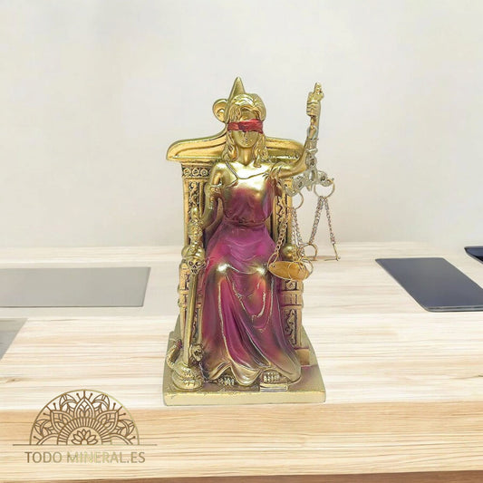 Figura En Resina Diosa De La Justicia Sentada 19 Cms Aprox 600102860 Color Rosa TODOMINERAL