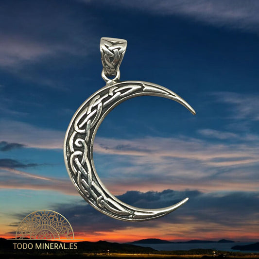 Colgante De Plata 925 Luna 30 mm 50463 TODOMINERAL