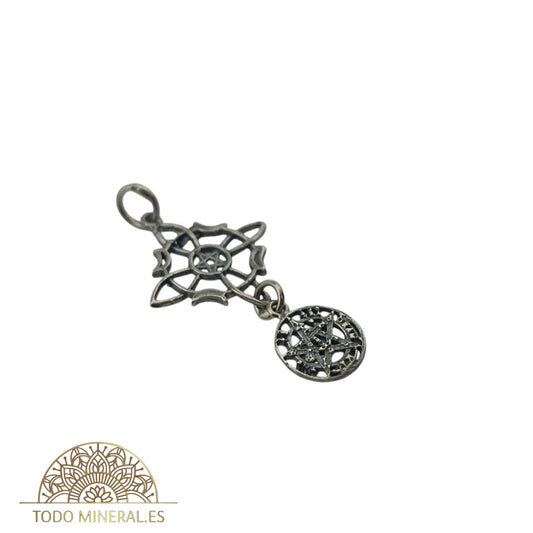 Colgante Doble Proteccion Plata 925 30 mm Largo Aprox TODOMINERAL
