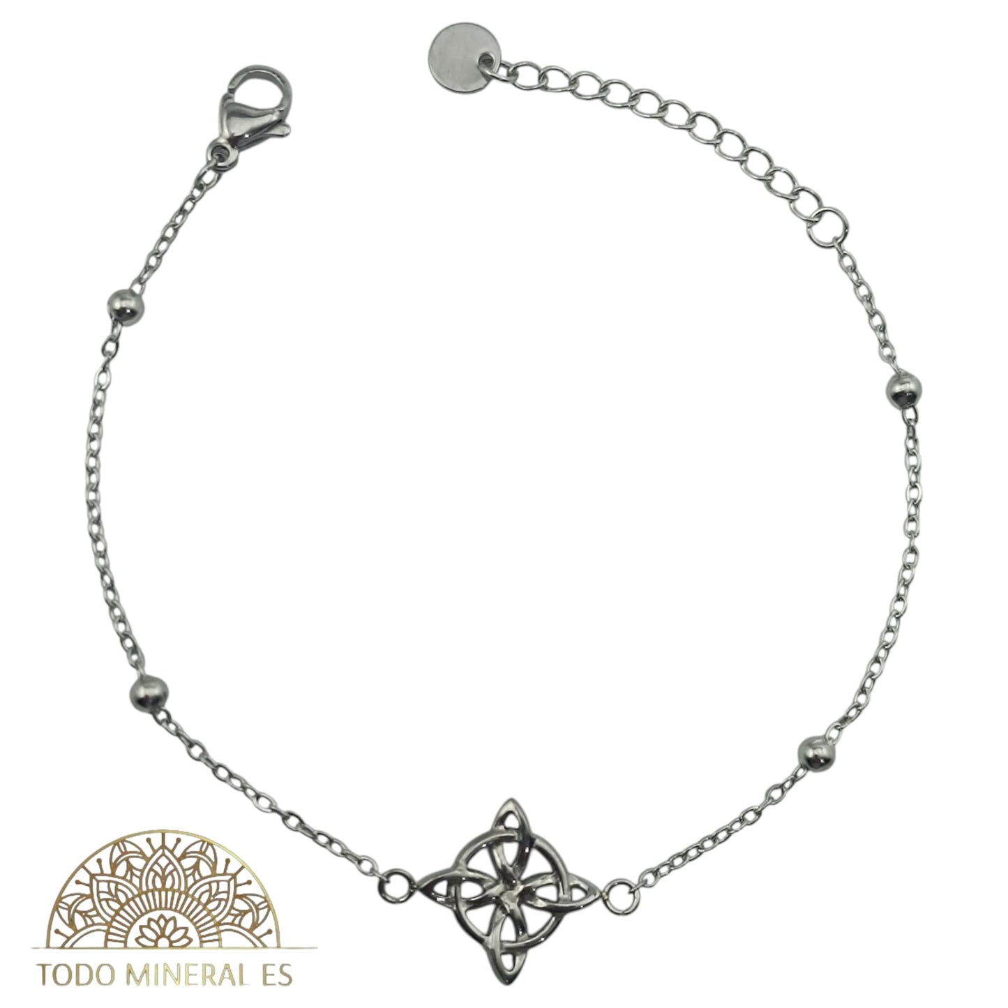 Pulsera Acero Con Dije Nudo De Brujas PULSERA ACERO