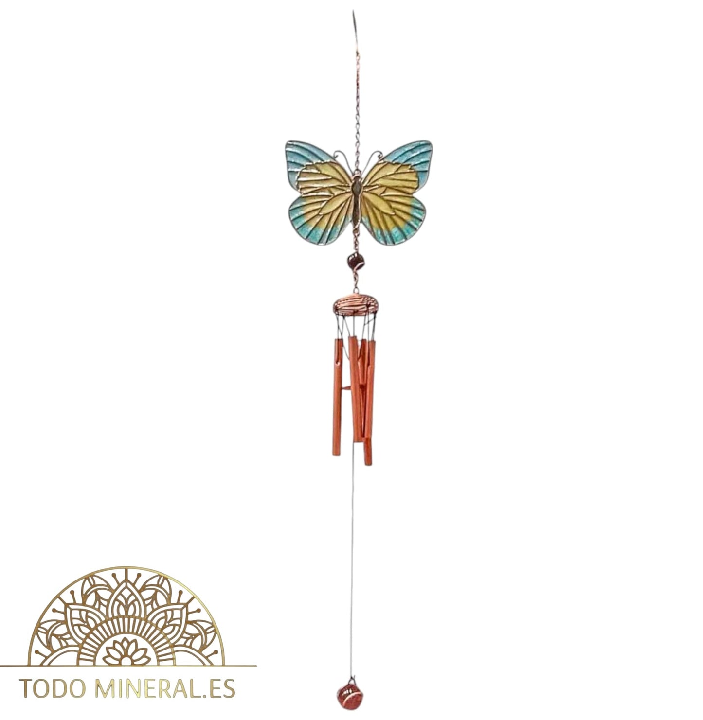 Campana De Viento Mariposa Cristal 67 Cms Aprox 600103317-02 Campanas De Viento