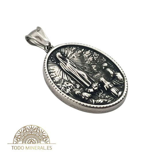 Medalla Colgante Acero Virgen De Fatima 35 mm 600103438-20 COLGANTE ACERO