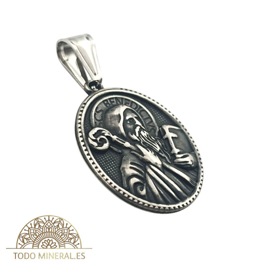 Medalla Colgante Acero San Benito 35 mm 600103438-17 COLGANTE ACERO